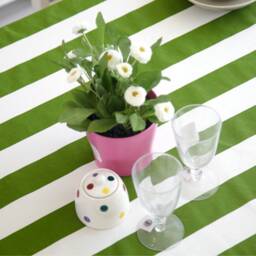 Window Curtain Panel/Window Treatment/Topper/Kitchen/Bathroom Shower Panel, Kids Nursery Childrenplayroom-Green White Stripe, Freegift - thumbnail 2