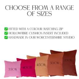 Navy Oak Leaf Cushion, Scatter Cushions. Luxury Cotton Cushion. Multiple Sizes, Cushion With Zip - thumbnail 4