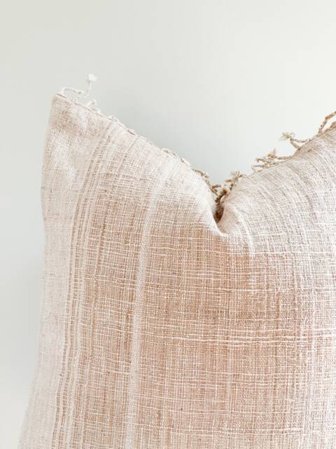 Handwoven Hemp Pillow Cover Karen Tribal Design, 26 - image 1