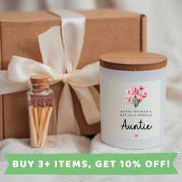 Auntie Mother's Day Candle Gift Keepsake Card Print Mothers - thumbnail 1