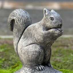 Stone Squirrel Statue Concrete Garden Figurine Outdoor Woodland Decor Rustic Yard Ornament Cement Animal Sculpture Squirrel Lover Gift - thumbnail 2