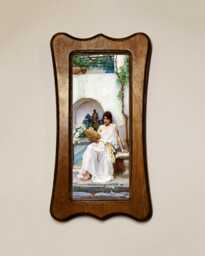 Light Oak Wooden Framed Picture, Art Nouveau Style, John William Waterhouse, Flora, Print, Wall Hanging Home Decor - thumbnail 1