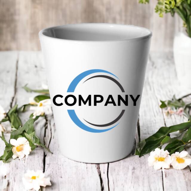 Personalised Company Logo Plant Pot/Upload Succulent Cactus Flower Custom Made Christmas Office Gift - image 1
