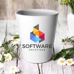 Personalised Company Logo Plant Pot/Upload Succulent Cactus Flower Custom Made Christmas Office Gift - thumbnail 2