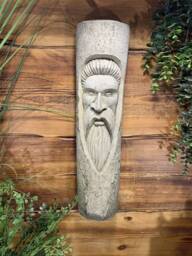 Stone Garden Tree Man Green Straight Beard Hanging Plaque Ornament