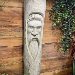 Stone Garden Tree Man Green Straight Beard Hanging Plaque Ornament - thumbnail 3