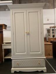 Custom Painted Wardrobe Double Single Painted Bespoke Stencilled - thumbnail 1