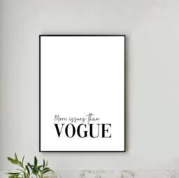 More Issues Than Vogue Dusky Pink Typography Print, A2 A3 A4 A5, Wall Art, Bedroom Poster, Wardrobe Dressing Room Decor Fashion Monochrome - thumbnail 1
