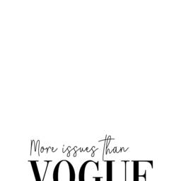 More Issues Than Vogue Dusky Pink Typography Print, A2 A3 A4 A5, Wall Art, Bedroom Poster, Wardrobe Dressing Room Decor Fashion Monochrome - thumbnail 2