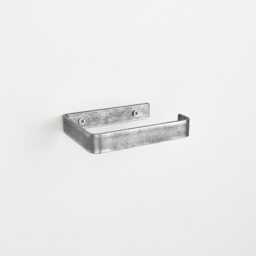 Pewter Steel Toilet Roll Holder - Minimalist Industrial Bathroom Hardware, Wall Mounted - thumbnail 3