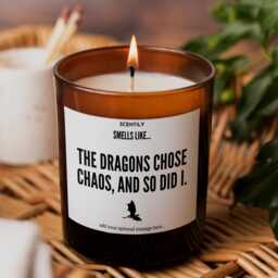 Romantic Fourth Wing Candle Hand-Poured Soy Wax Personalised Gift For Fantasy Readers Perfect Birthdays Or Valentine's Day - thumbnail 1