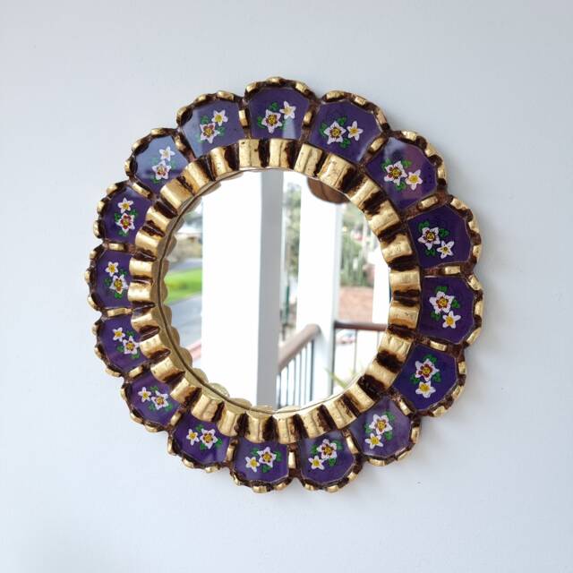 "Peruvian Mirrors ""Harmonious 30cm Purple " - image 1