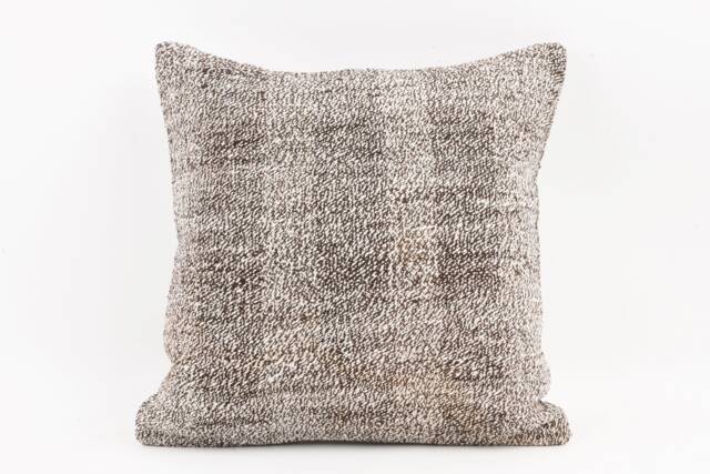 Vintage Turkish Kilim Pillow Cover 18''x18'' Handwoven Wool - image 1