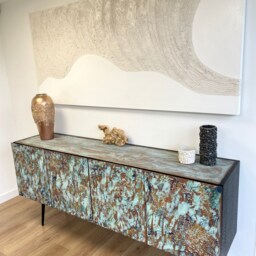 Midcentury Style Sideboard Copper Patina - thumbnail 2