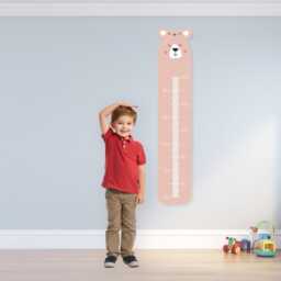Cute Animals Height Chart Bear Elephant Giraffe Characters Vinyl Wall Stickers Kids Bedroom Decoration Poster Zoo Boys Girls 3 To Choose - thumbnail 2