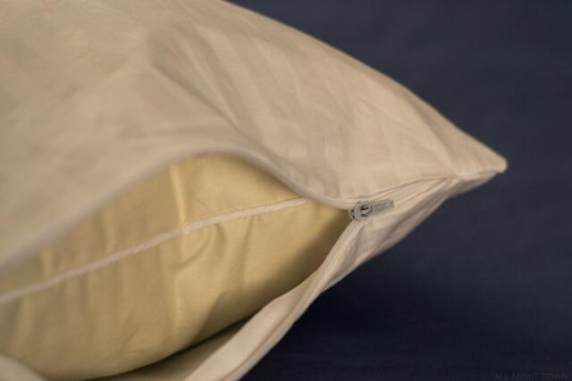 "Zippered Cotton Travel Pillow Protector - 12""x16" - image 1