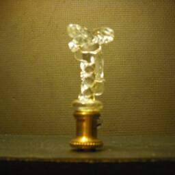 Hand Blown Glass Lamp Finial, Momma/Baby Manatee - thumbnail 2