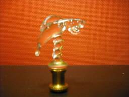 Hand Blown Glass Lamp Finial, Momma/Baby Manatee