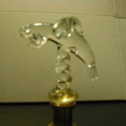 Hand Blown Glass Lamp Finial, Momma/Baby Manatee - thumbnail 3
