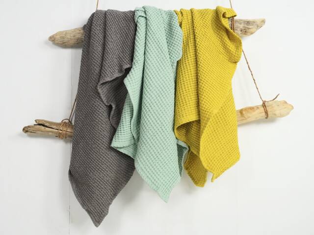 Waffle Linen Towel Set in Various Colors. Soft Hand Bath Towels. Luxorious Waffle Absorbent High Quality - image 1