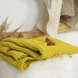 Waffle Linen Towel Set in Various Colors. Soft Hand Bath Towels. Luxorious Waffle Absorbent High Quality - thumbnail 3