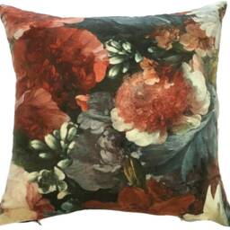 White Lilies Cushion Cover Italian Printed Velvet Fabric Masterpiece Rijsk Museum Art Floral Botanical - thumbnail 3