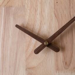 Handmade Rubberwood Artisan Clock, Wooden Clock Wall Decor, Large Wood Wooden, Hanging - thumbnail 4