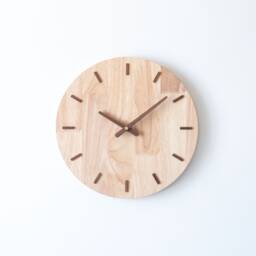 Handmade Rubberwood Artisan Clock, Wooden Clock Wall Decor, Large Wood Wooden, Hanging