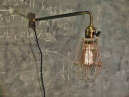 Vintage Industrial Cage Light With Wall Mount - Machine Age Trouble Lamp Sconce Lighting Steampunk