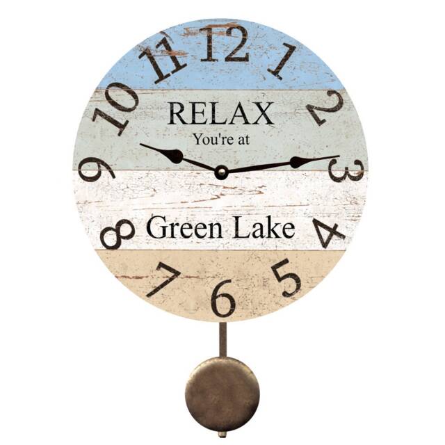 Personalized Relax Lake Clock - Pendulum Clock - image 1