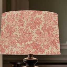 Toile Zen in Red Lampshades Handmade Fabric Lamp Shade, Drum Oval Empire Or Candle Clip, Ceiling Pendant Table - thumbnail 2