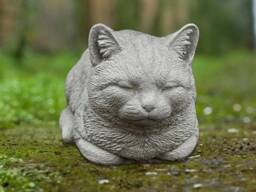 Cute Sleeping Cat Statue For Home & Garden, Memorial Stone, Stone Garden Sculpture, Garden Statue, Outdoor Statues Decor - thumbnail 1