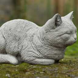Cute Sleeping Cat Statue For Home & Garden, Memorial Stone, Stone Garden Sculpture, Garden Statue, Outdoor Statues Decor - thumbnail 3