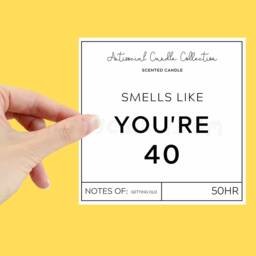 40Th Birthday Candle, Smells Like You Are 40, Funny Gift Ideas, ??? - thumbnail 3