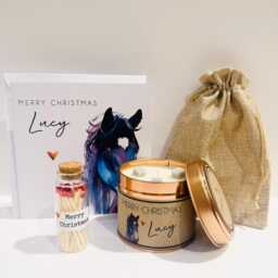 Personalised Horse Christmas Candle - Lover Gift - thumbnail 3