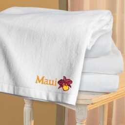 Personalized Beach Towel Embroidered With Your Monogram. 100% Cotton Terry Velour Towel - thumbnail 4