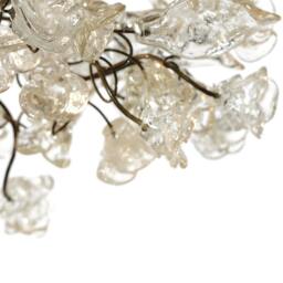 Clear Krystal Flower Pendant Light Bronze Finish, Elegant Fixture - thumbnail 3