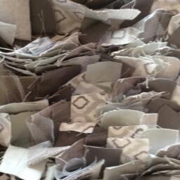 Rag Rug, Shades Of Grays & Tule, Boho Chic Area Shag Rugs, Shabby Floor Mat, Welcome Newborn Photography Rug - thumbnail 4