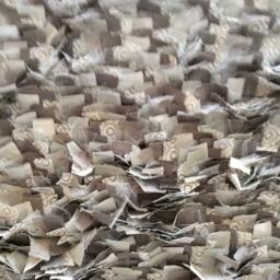 Rag Rug, Shades Of Grays & Tule, Boho Chic Area Shag Rugs, Shabby Floor Mat, Welcome Newborn Photography Rug - thumbnail 2
