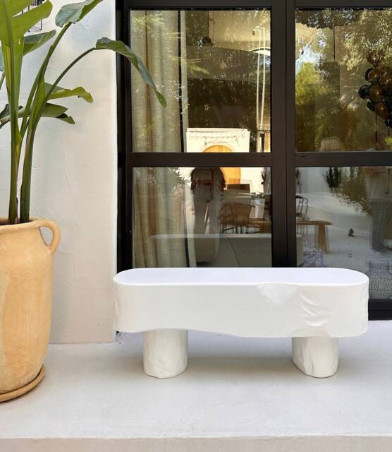 Flintstone's Foot Bench - Seat Chair Ottoman Coffee Table - image 1