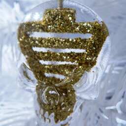 Glitter Resin Skull Christmas Tree Ornaments - Set Of 3 - thumbnail 4