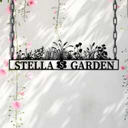 Personalized Garden Metal Sign, Custom Greenhouse Name Sign, Back Yard Decor, Metal Decor, Wall Hanging, New House Gift - thumbnail 3