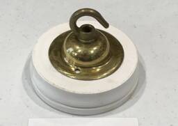Brass Ceiling Hook Lamp Chandelier Light Wall Patras Wooden Mount Hanging Chain Antique Old - thumbnail 1