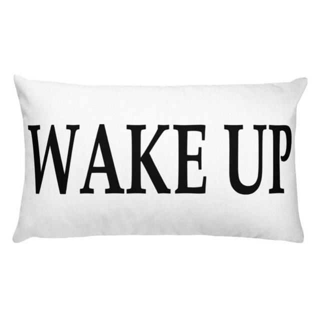 Wake Up Rectangular Pillow - image 1