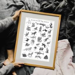 World Wildlife Poster, Vintage Animal Artwork, Hand-Drawn Collection - thumbnail 2
