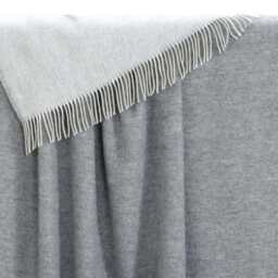 Thank You Wool Throw - Woven Blanket Made From Recycled Merino Grey & Off-White Decor Thankyou Gift - thumbnail 3