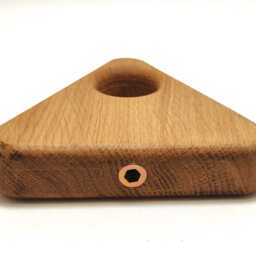 Solid Oak Wooden Curtain Rod Brackets - Handmade Scandinavian Wall Mount Hardware - thumbnail 4