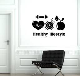 Healthy Lifestyle Vinyl Wall Decal Home Gym Decor Sports Inspiration Stickers - #2783Di - thumbnail 1