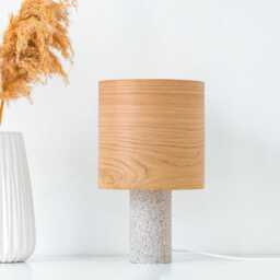 Mid Century Wood Table Lamp, Bedside Lamp For Farmhouse Decor, Standing Living Room Decor - thumbnail 2