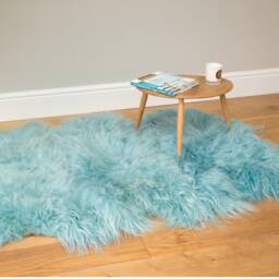Large Brown Sheepskin Rug, Dark Khaki, Mole Coloured Large Bed Throw, Chair Cover, Hygge, Interior Decor , Floor - thumbnail 2